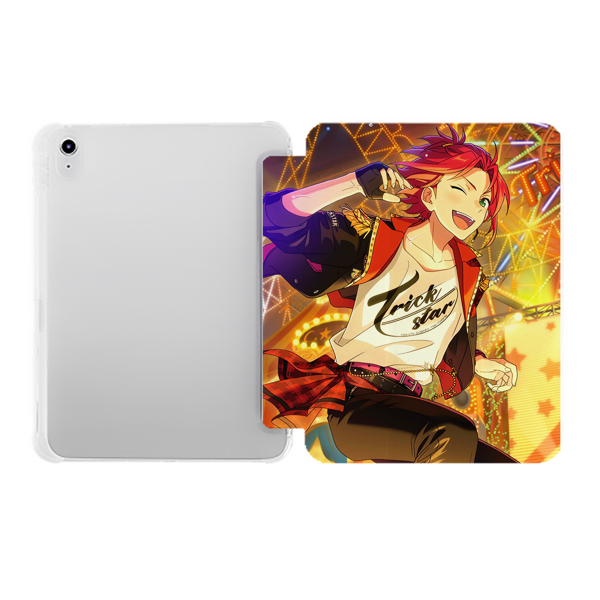 （画像用） あんさんぶるスターズ! Ensemble Stars IPad ケース ペン収納付き 三つ折りスタンド PUレザー×シリコン 対応機種9.5/10.5/10.9インチ